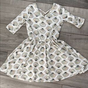Dot dot smile ballerina Seashell Patterned Kids Dress